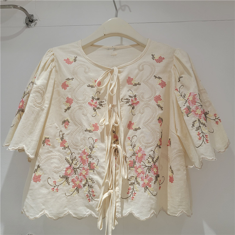 Sewing V - بلوزة نسائية صيفية مطرزة من كلوثلاند
