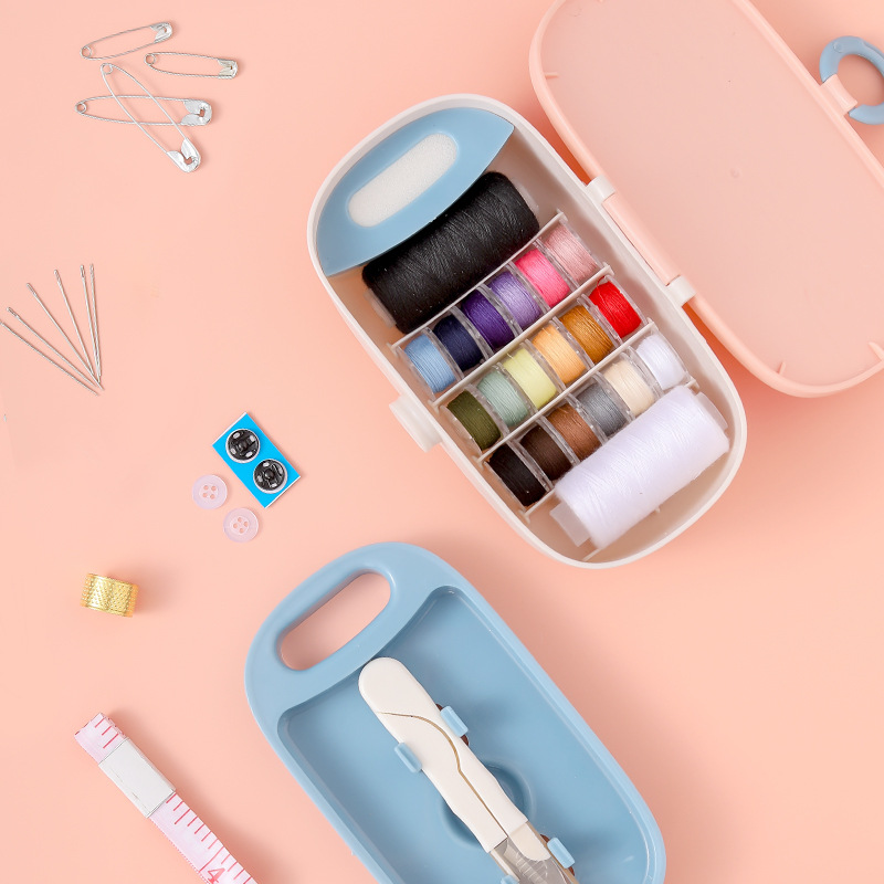 Sewing Kit - طقم خياطة، صندوق خياطة بلاستيكي، ملحقات