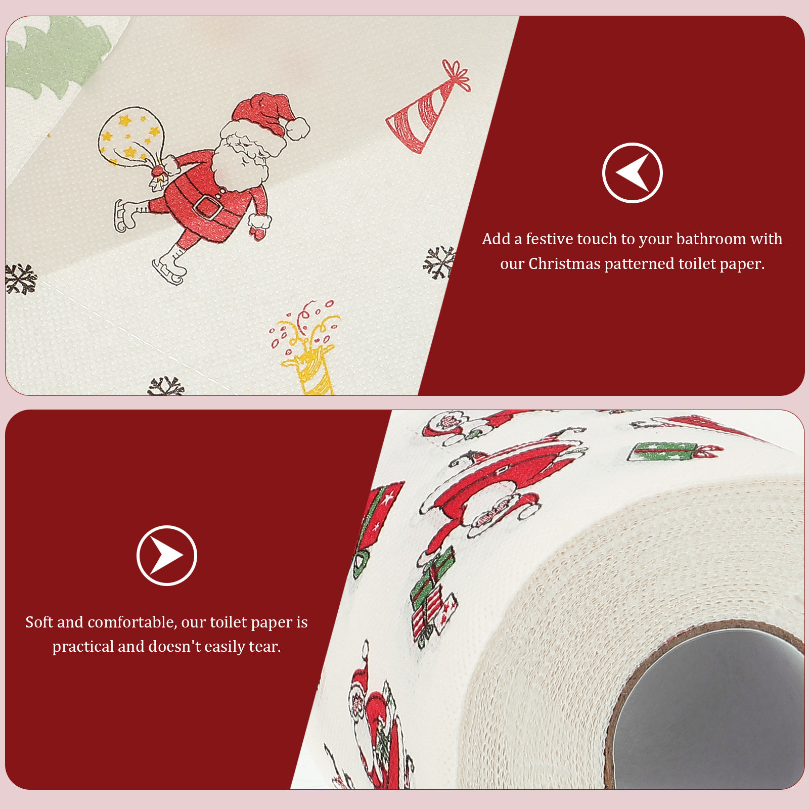 Pattern Tissue Paper - 4 لفات من ورق التواليت المنقوش