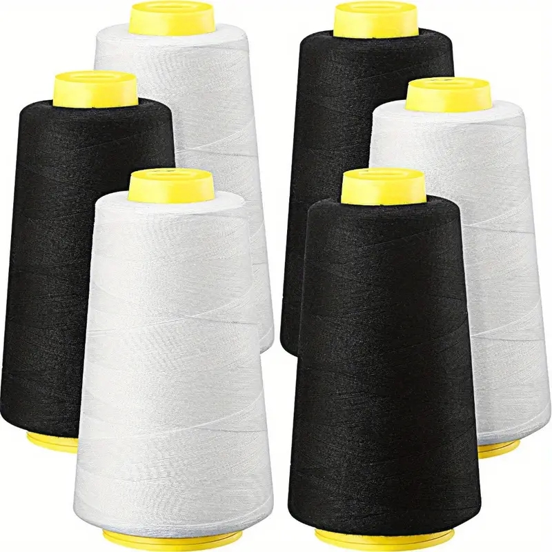 3 مخاريط خيط أوفرلوك بيضاء + 3 - مراجعة Serger Thread Cone وسعره