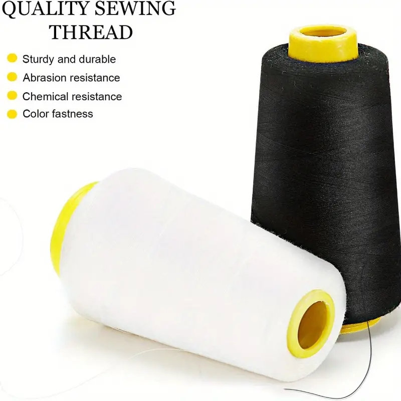 3 مخاريط خيط أوفرلوك بيضاء + 3 - مراجعة Serger Thread Cone وسعره