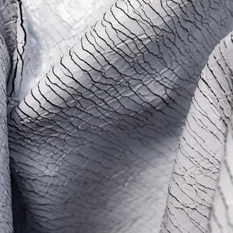 قماش رمادي بملمس جلد متشقق عتي - مراجعة Is Sewing Textile Art وسعره