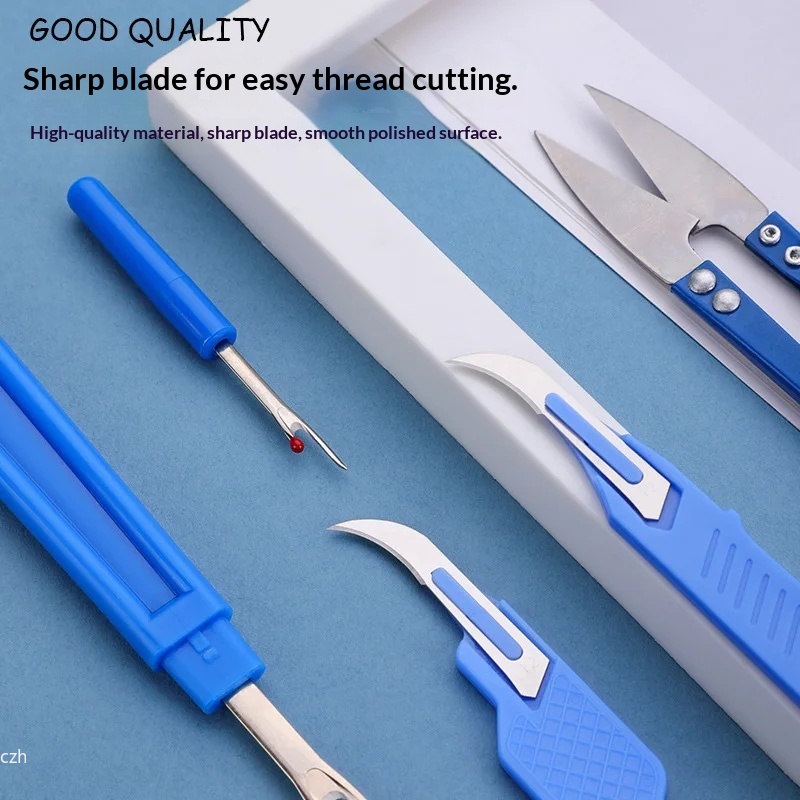 طقم مزيل الغرز الأزرق مكون من  - مراجعة Sewing Kit وسعره