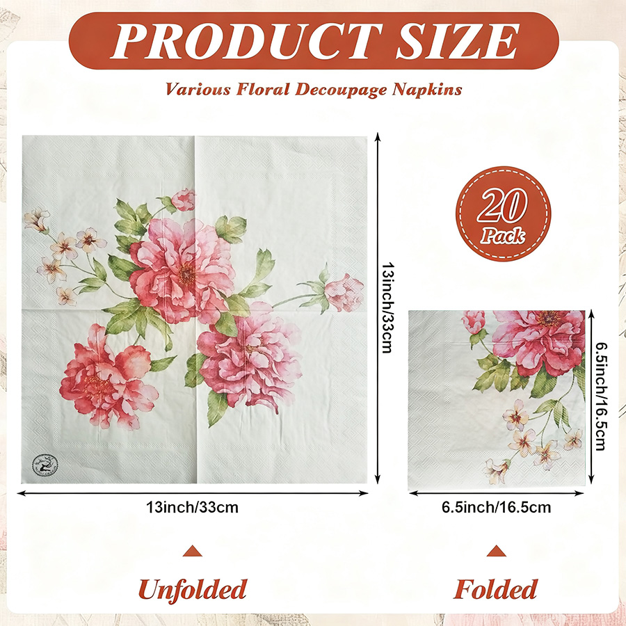 20 قطعة مناديل ورقية مطبوعة بن - مراجعة Pattern Tissue Paper وسعره