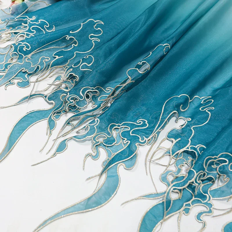 قماش تدرج اللون بتطريز على الط - مراجعة Sewing Cloth وسعره