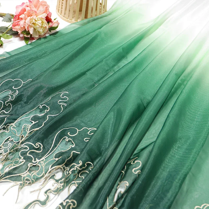 قماش تدرج اللون بتطريز على الط - مراجعة Sewing Cloth وسعره
