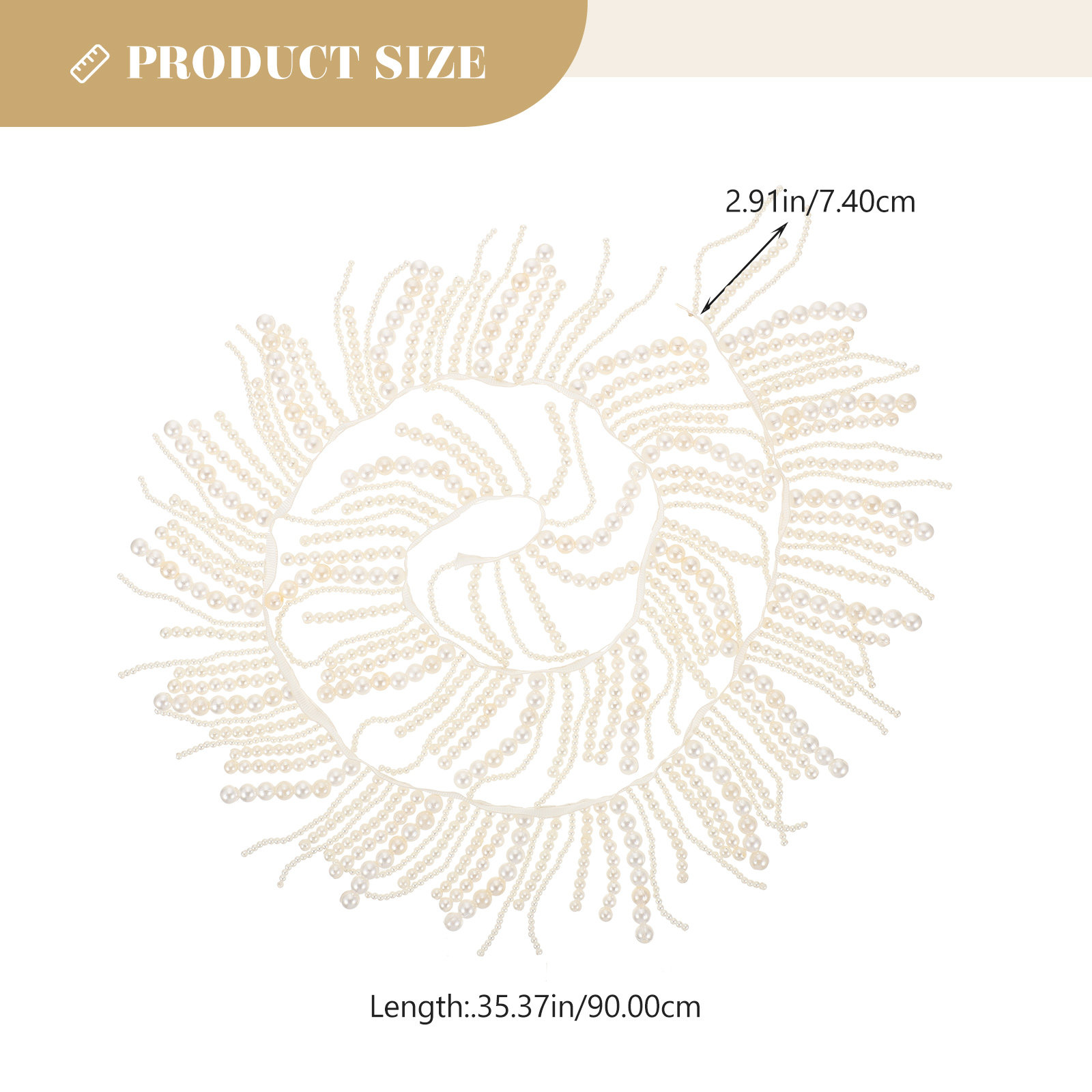 شريط زخرفي لؤلؤي أنيق مع شراشي - مراجعة Textile For Sewing وسعره