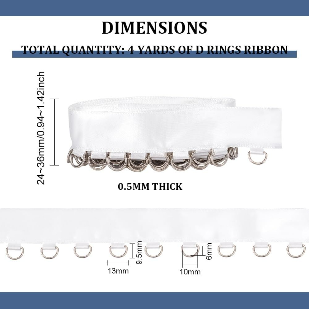 4 ياردة حلقة بيضاء مع حلقات D  - مراجعة Sewing Kit وسعره