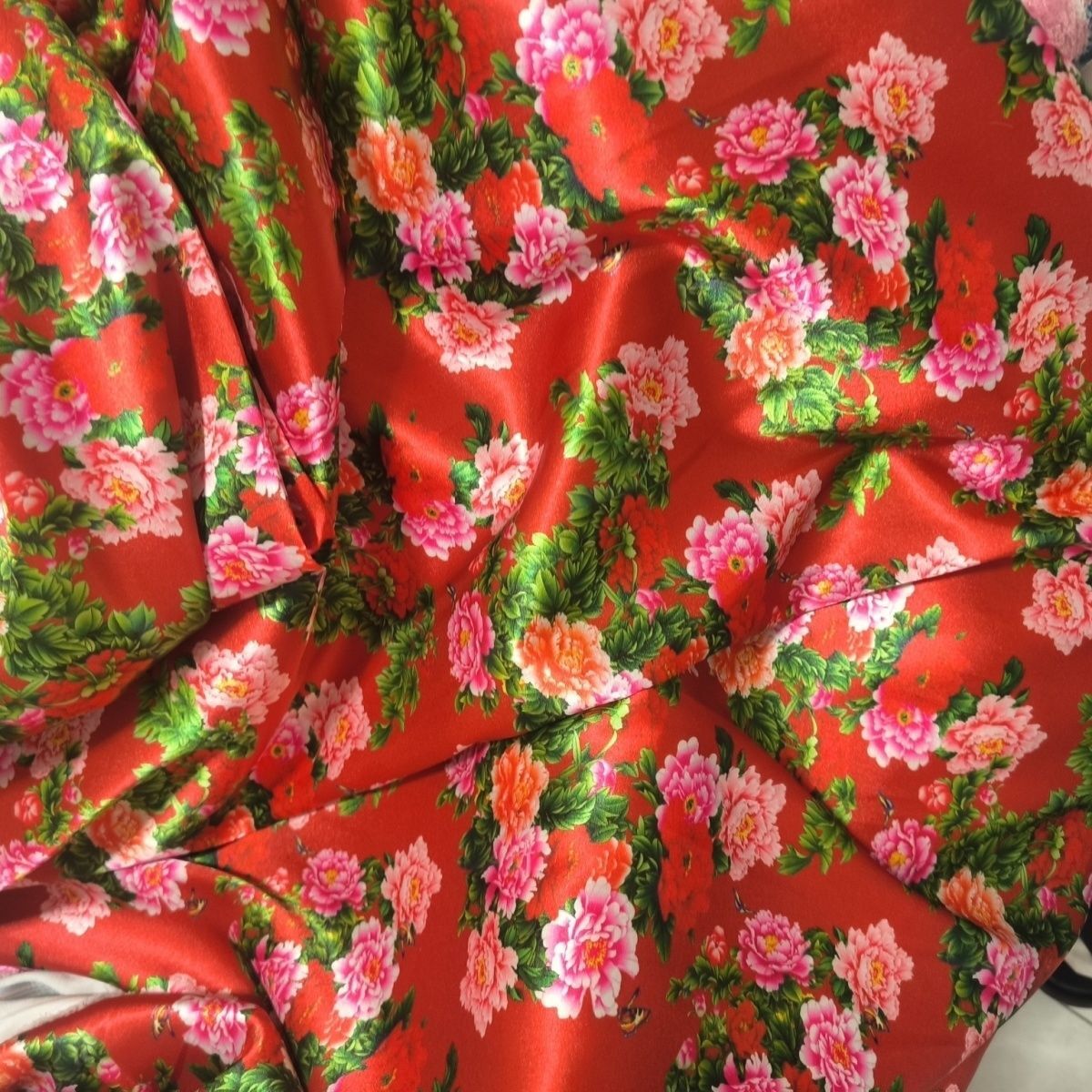 الأزهار طباعة خلات نسيج الساتا - مراجعة Textile For Sewing وسعره