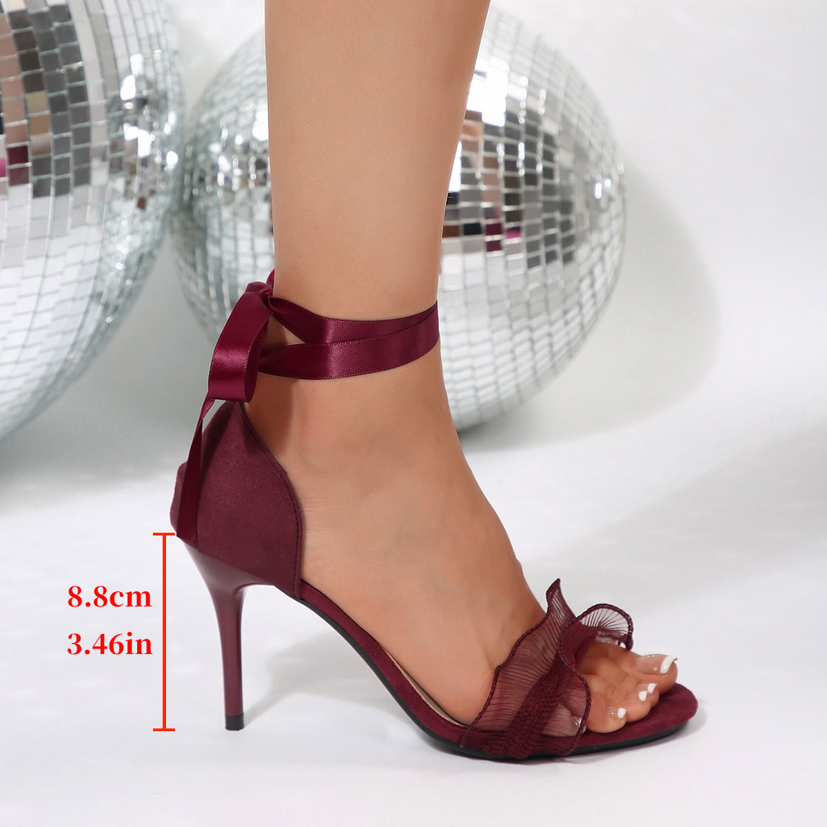 صنادل نسائية سوداء بكعب عالٍ م - مراجعة Sewing Nylon وسعره